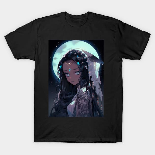 Moon anime girl wolf T-Shirt by GothicDesigns